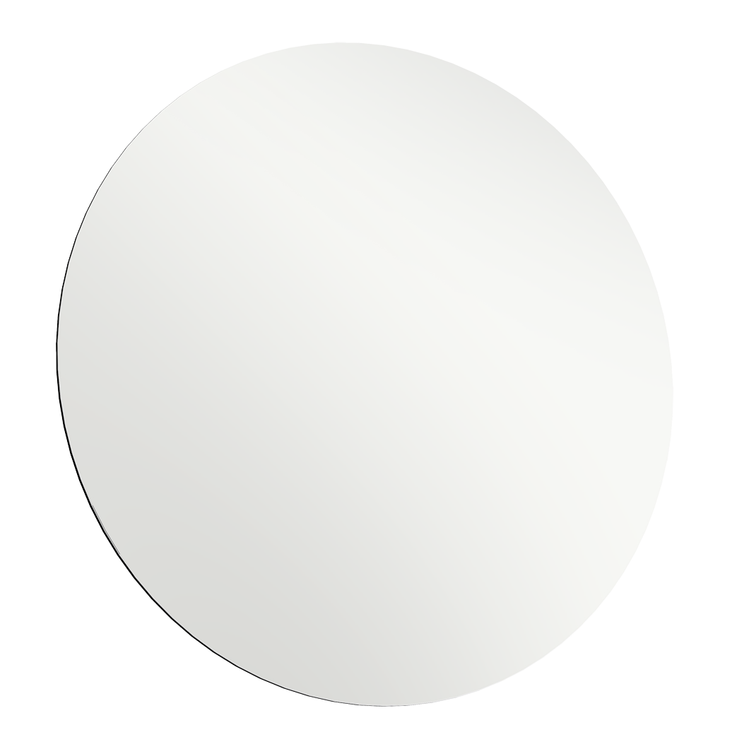 Yezi 50cm Round Wall Mirror Frameless Tempered Glass-2006732738371129352