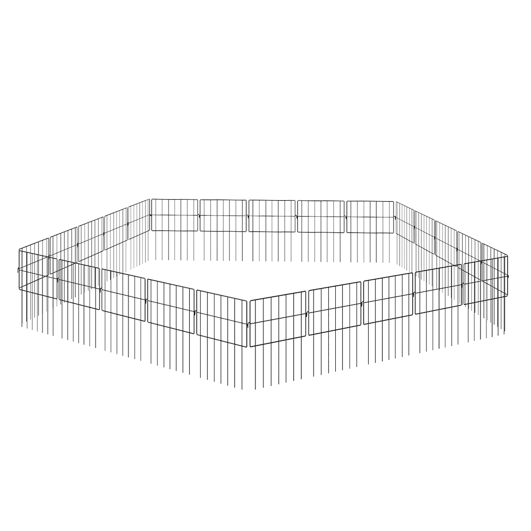 Mountview 25 Pcs Garden Fence Border Rustproof Metal-2006733422801850375