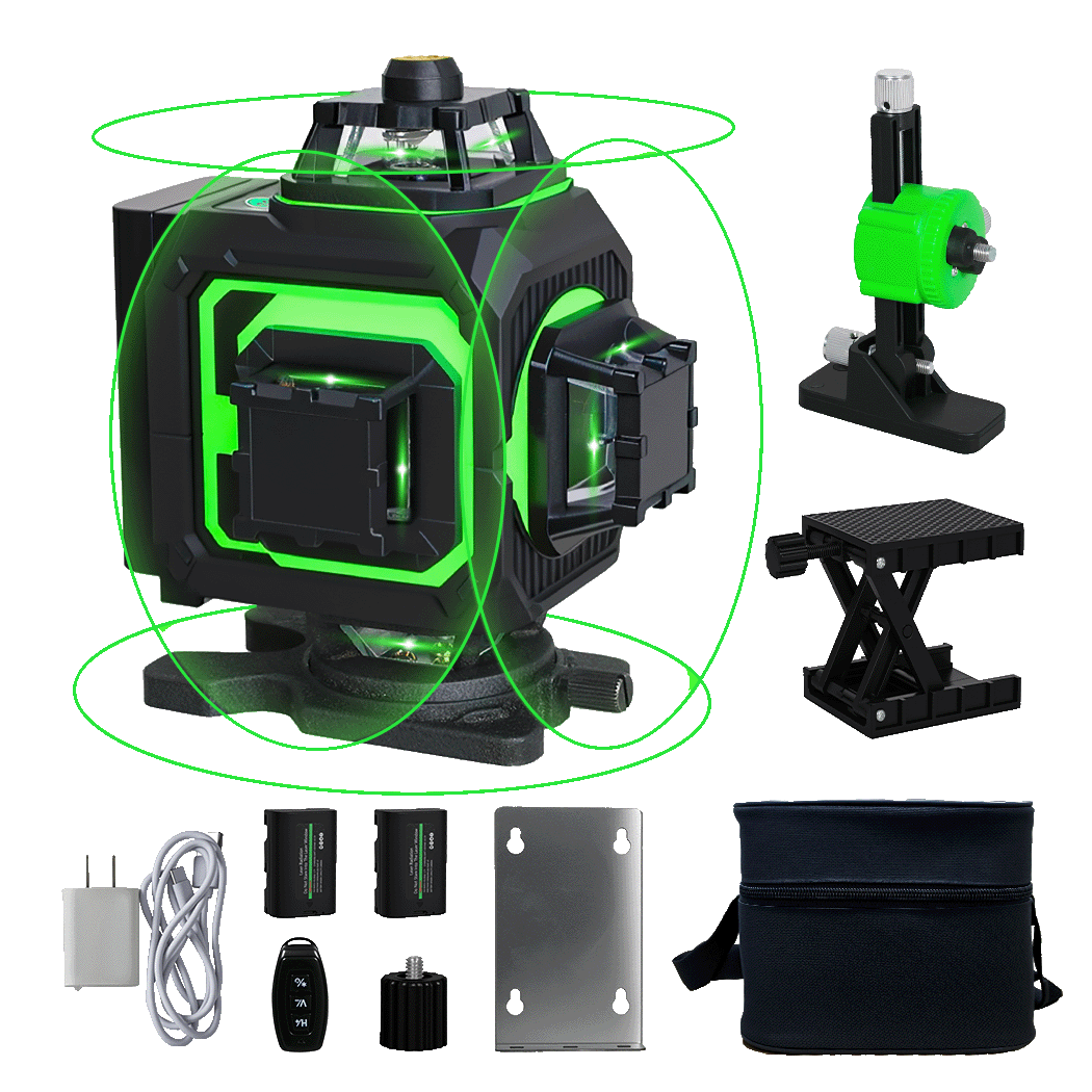 Traderight 4D 16 Line Green Laser Level Remote Tripod-1960920174974603272