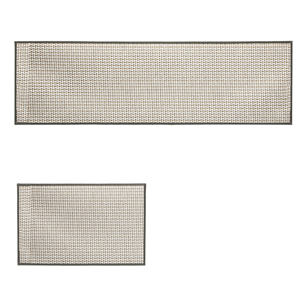 Marlow Kitchen Rug 2PCS Woven Non Slip Absorbent Grey-2018816694125989896