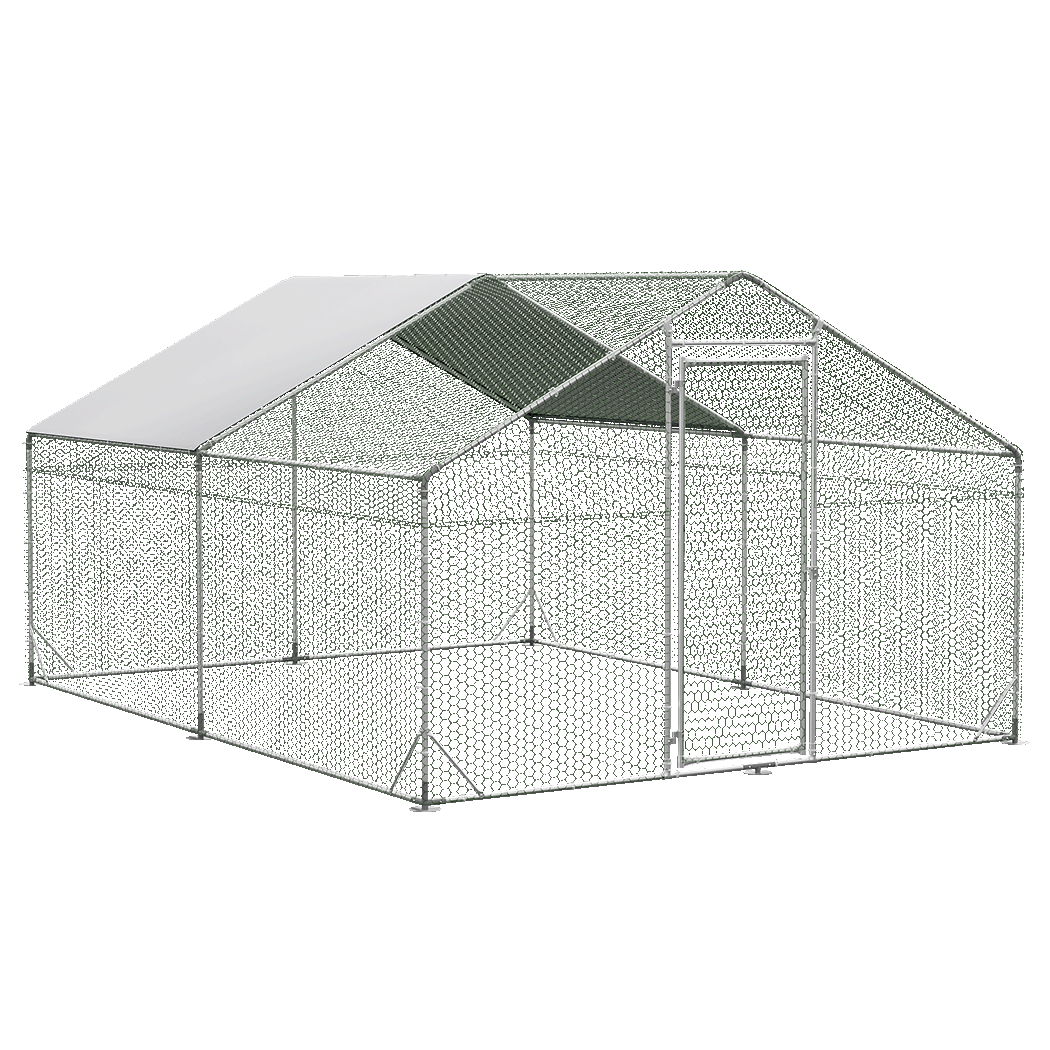 Pawz 400x300x194cm Large Metal Walk-in Chicken Coop Cage-2006732696079962120