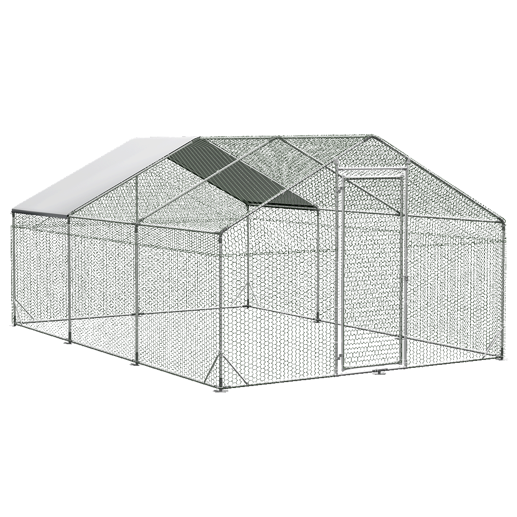 Pawz 600x300x194cm Large Metal Walk-in Chicken Coop Cage-1954802467329937416