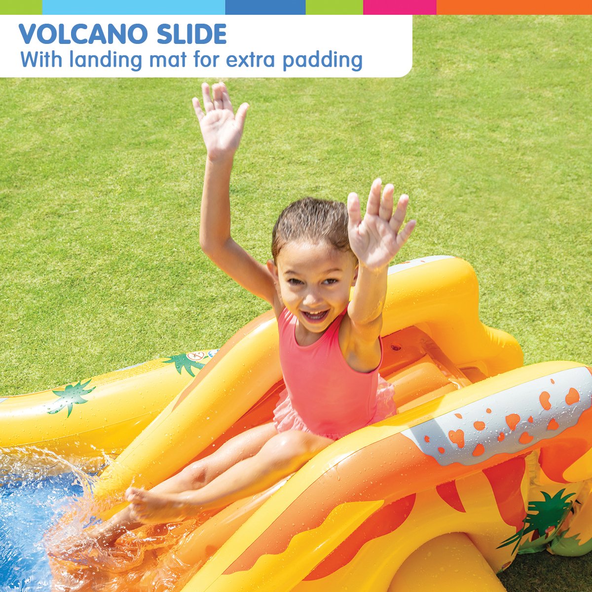 Intex 57444 Dinosaur Play Centre Kids Inflatable Pool with Water Slide