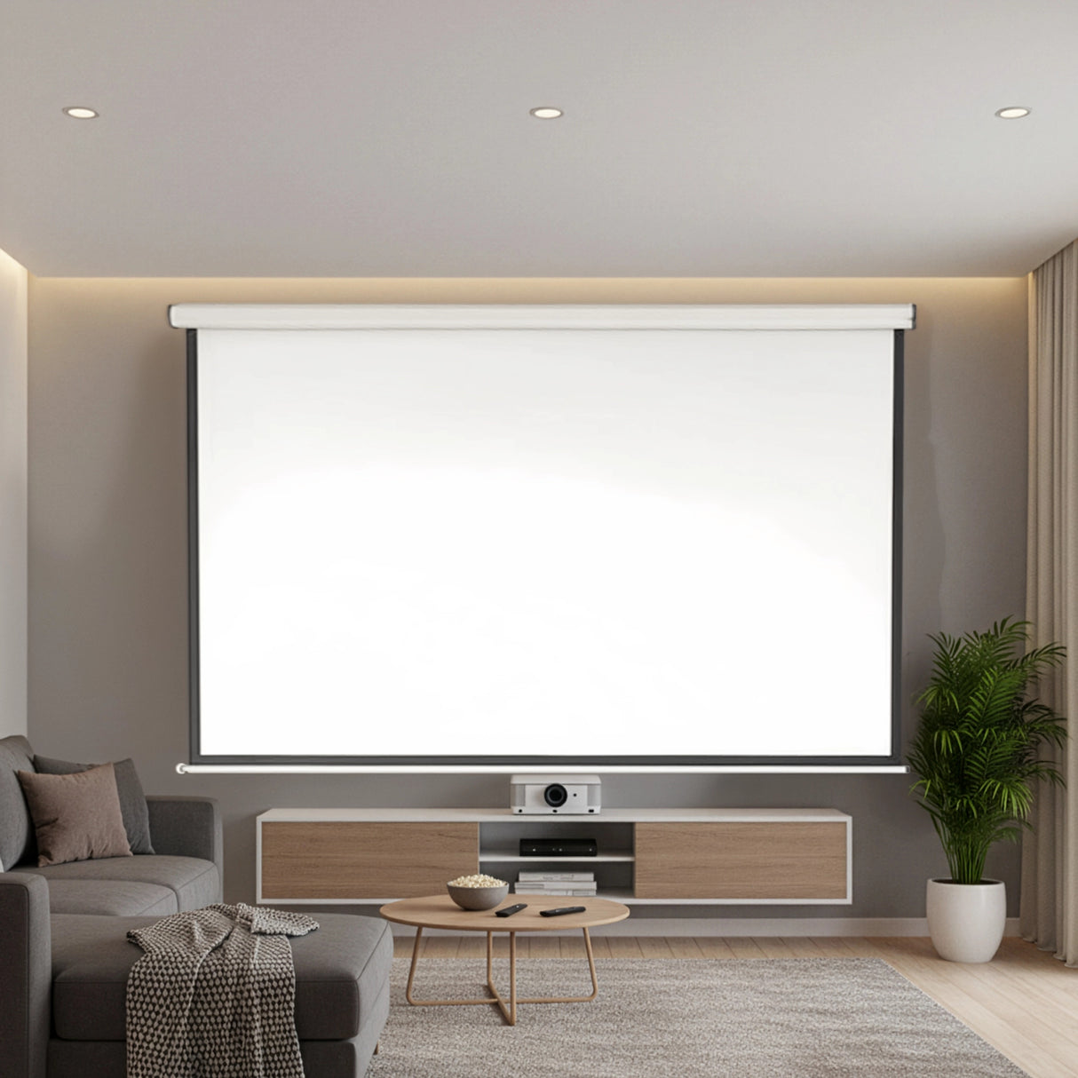 100" Electric Motorised Projector Screen TV +Remote