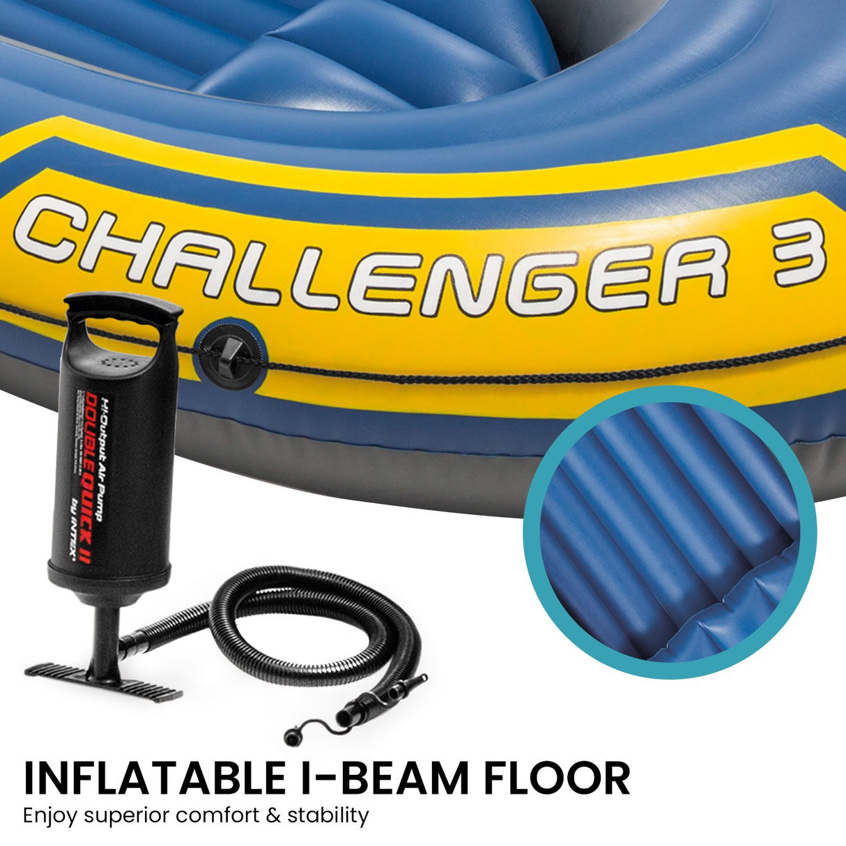 Intex 68370NP Challenger 3 Inflatable Boat Set