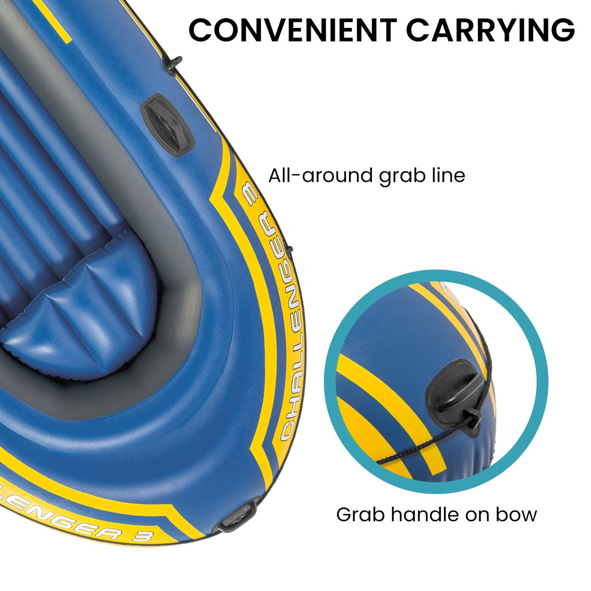 Intex 68370NP Challenger 3 Inflatable Boat Set