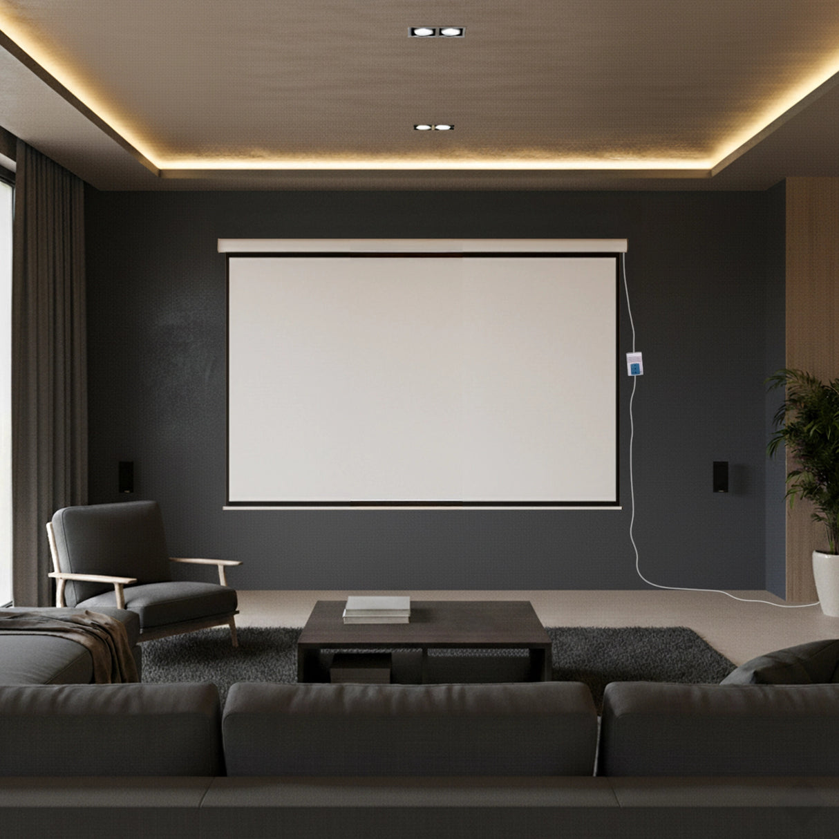 120" Electric Motorised Projector Screen TV +Remote