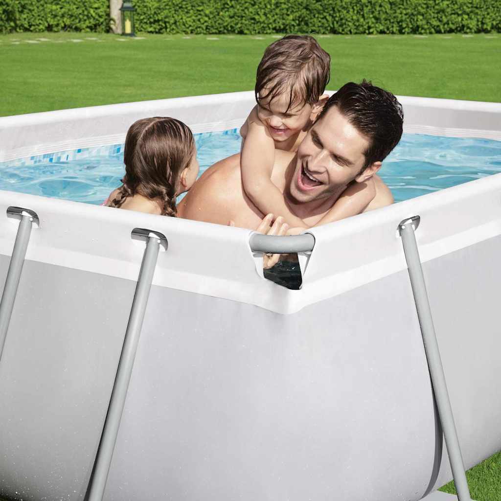 Power Steel Swimming Pool Set Rectangular 282x196x84 cm