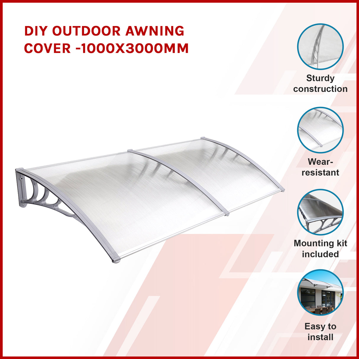 DIY Outdoor Awning Cover -1000x2000mm