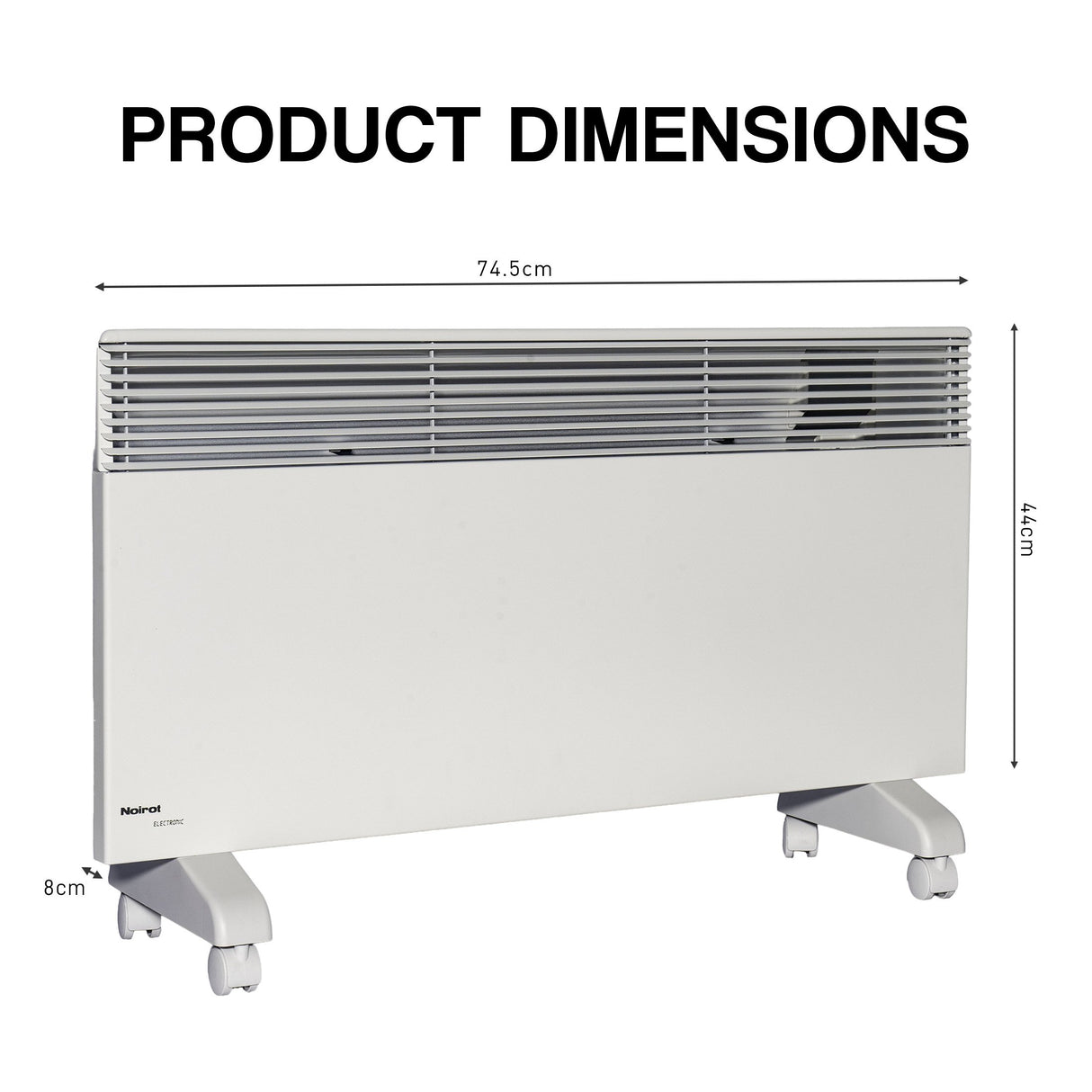 Noirot 2000W 7358-7 Electric Panel Heater with Castors Refurbished