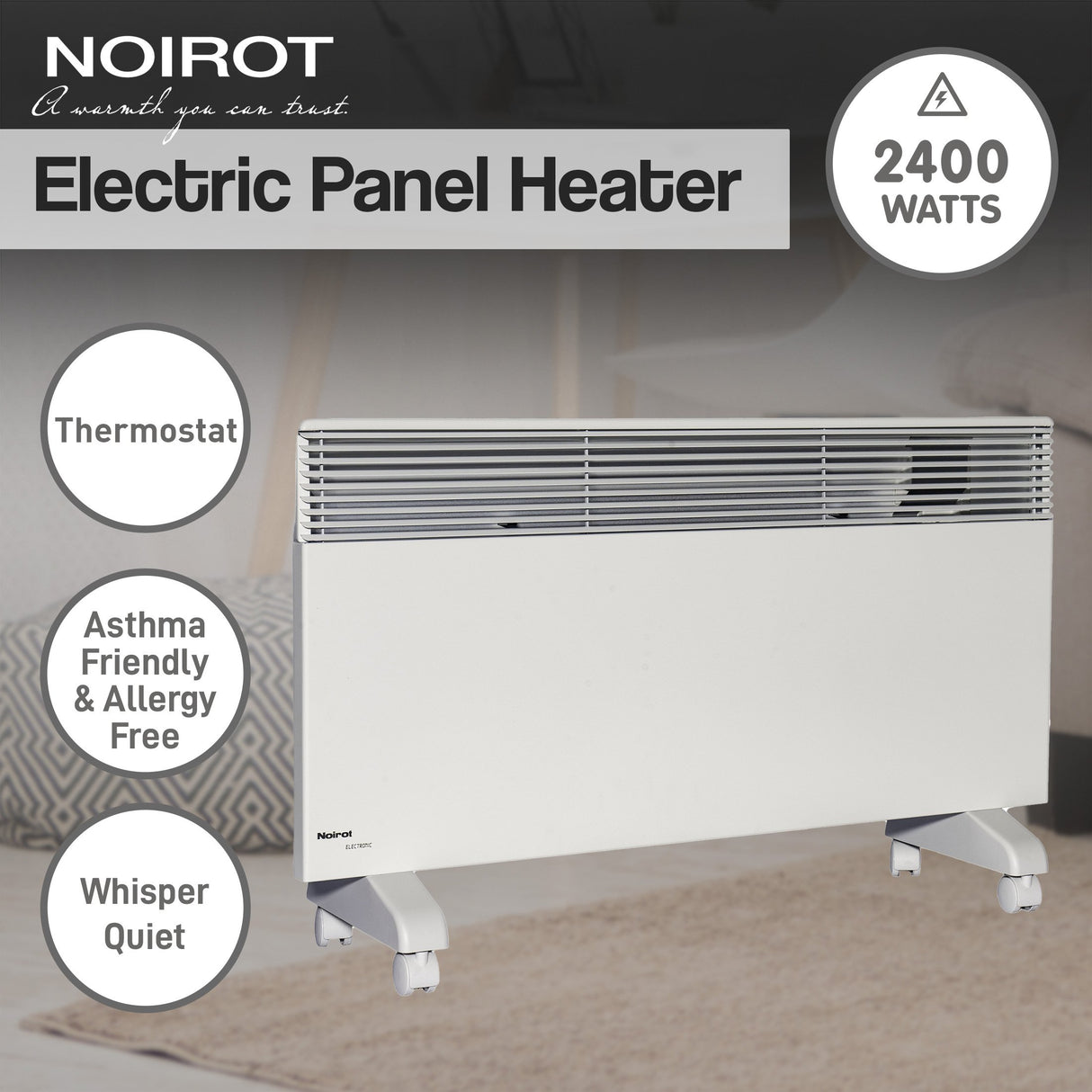 Noirot 2400W 7358-8 Electric Panel Heater Refurbished