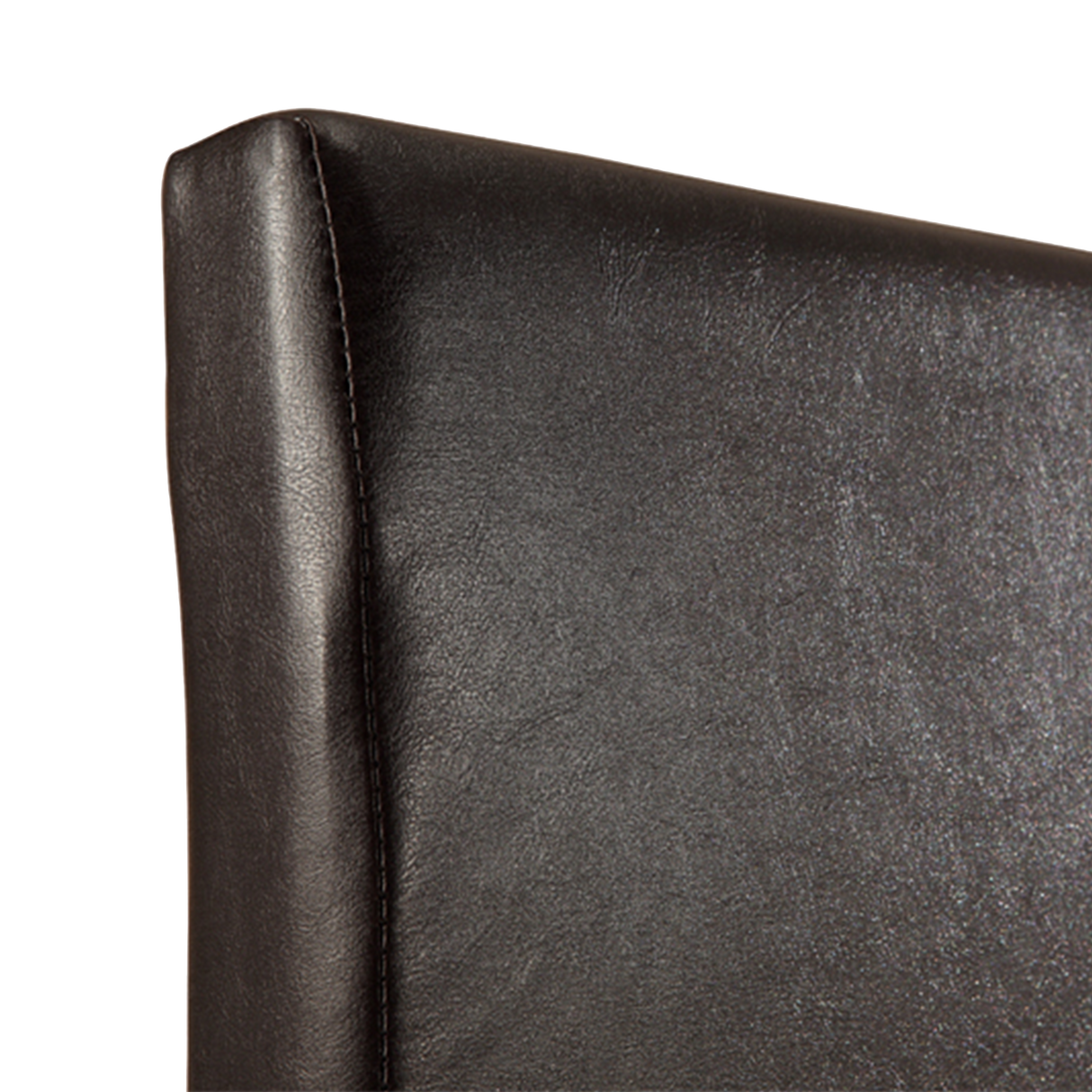 Queen PU Leather Bed Frame Brown