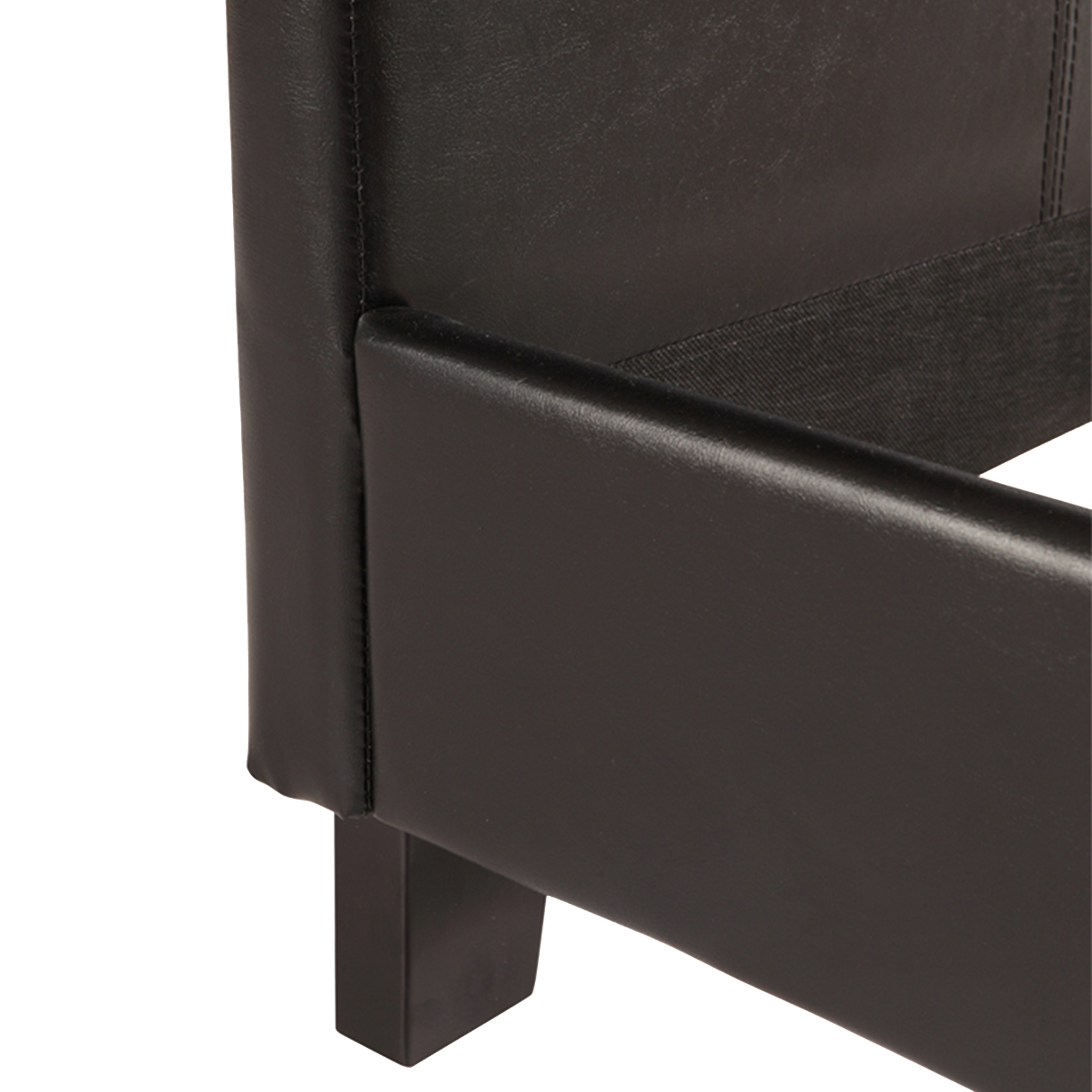 Queen PU Leather Bed Frame Black