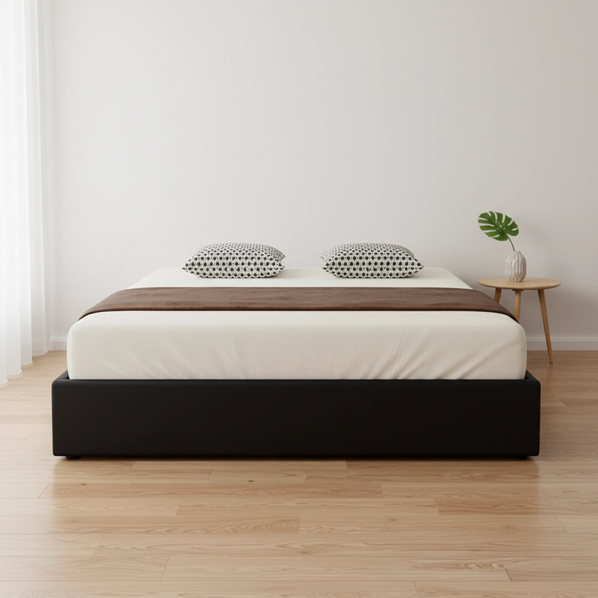 PU Leather Double Bed Ensemble Frame