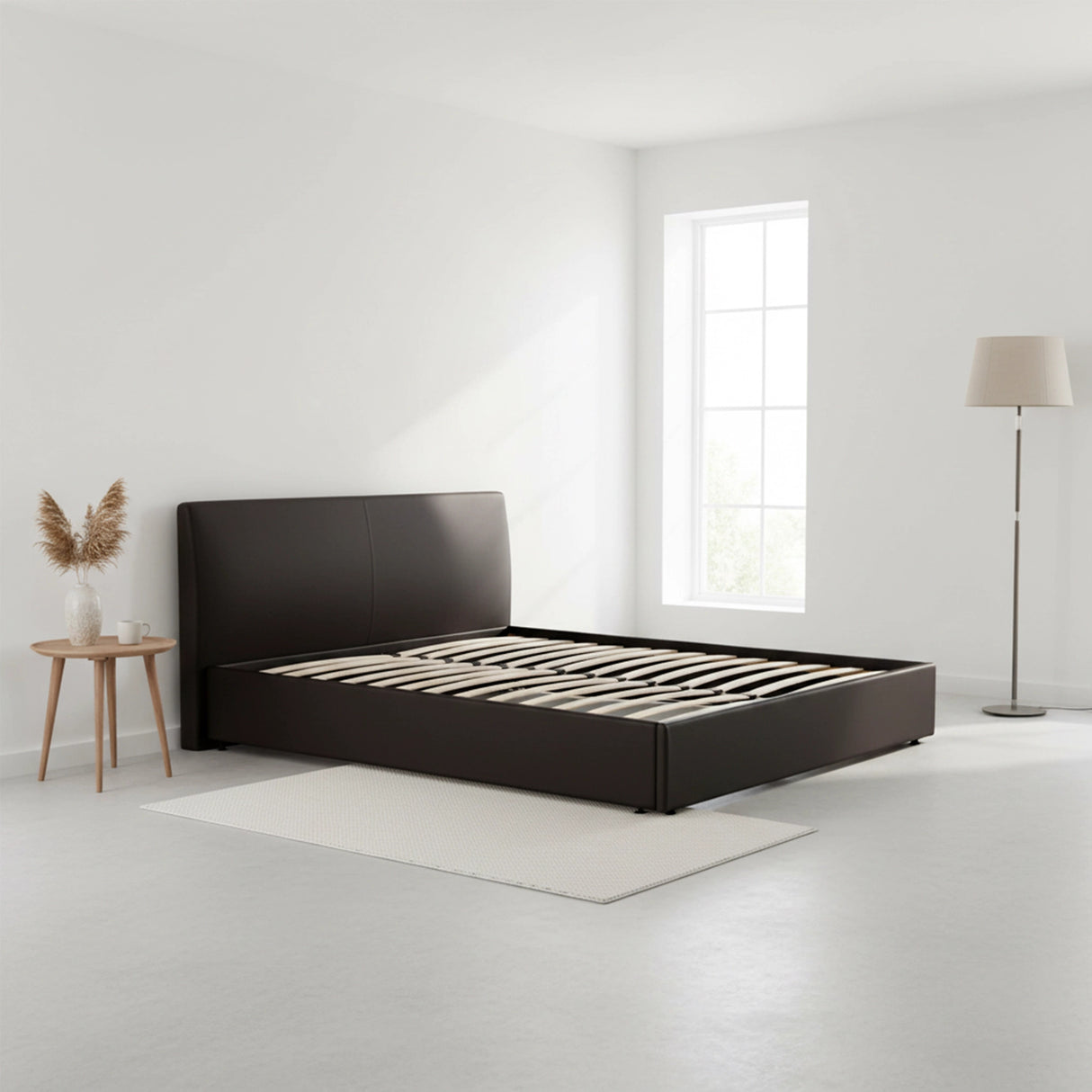 PU Leather Double Bed Ensemble Frame
