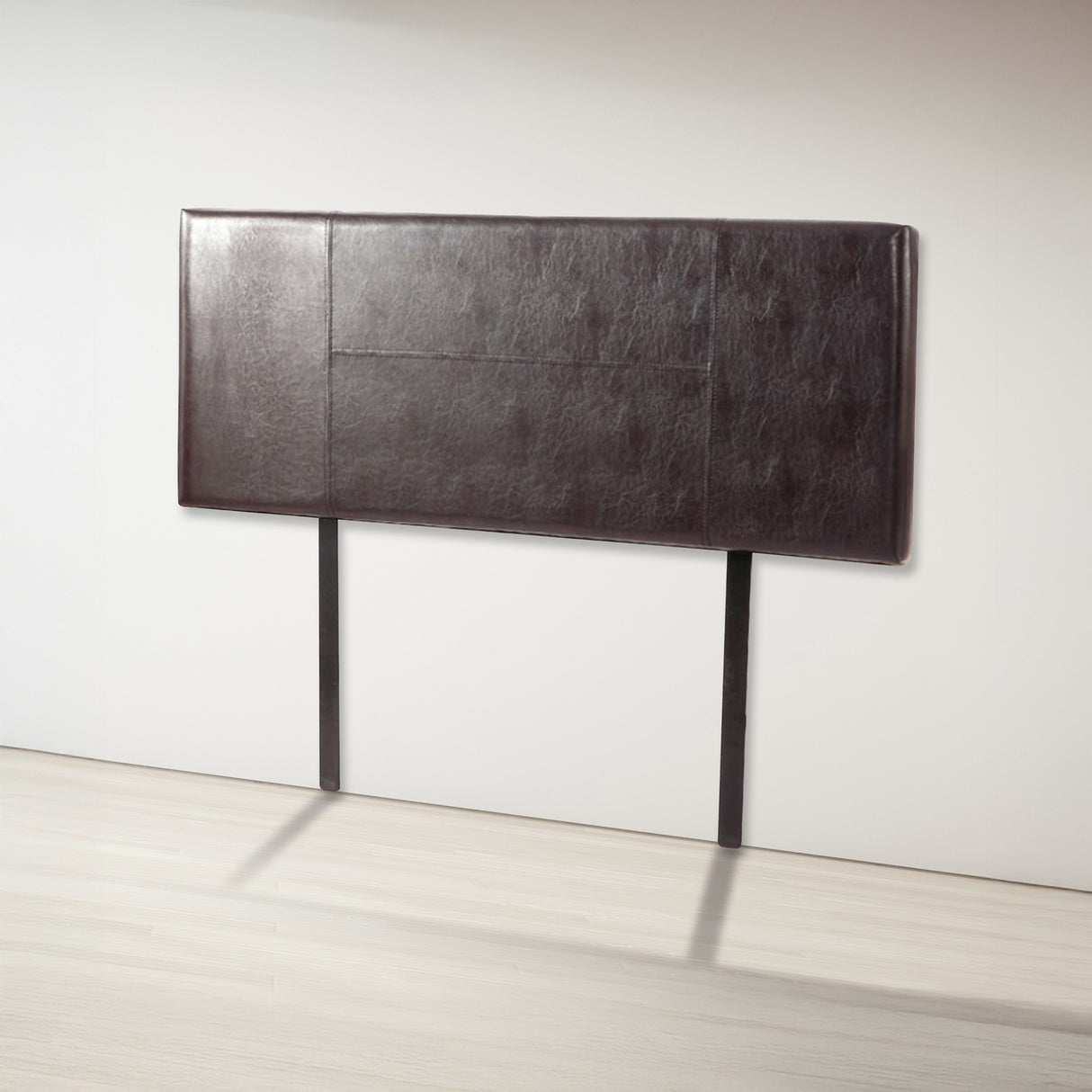 PU Leather Queen Bed Headboard Bedhead - Brown