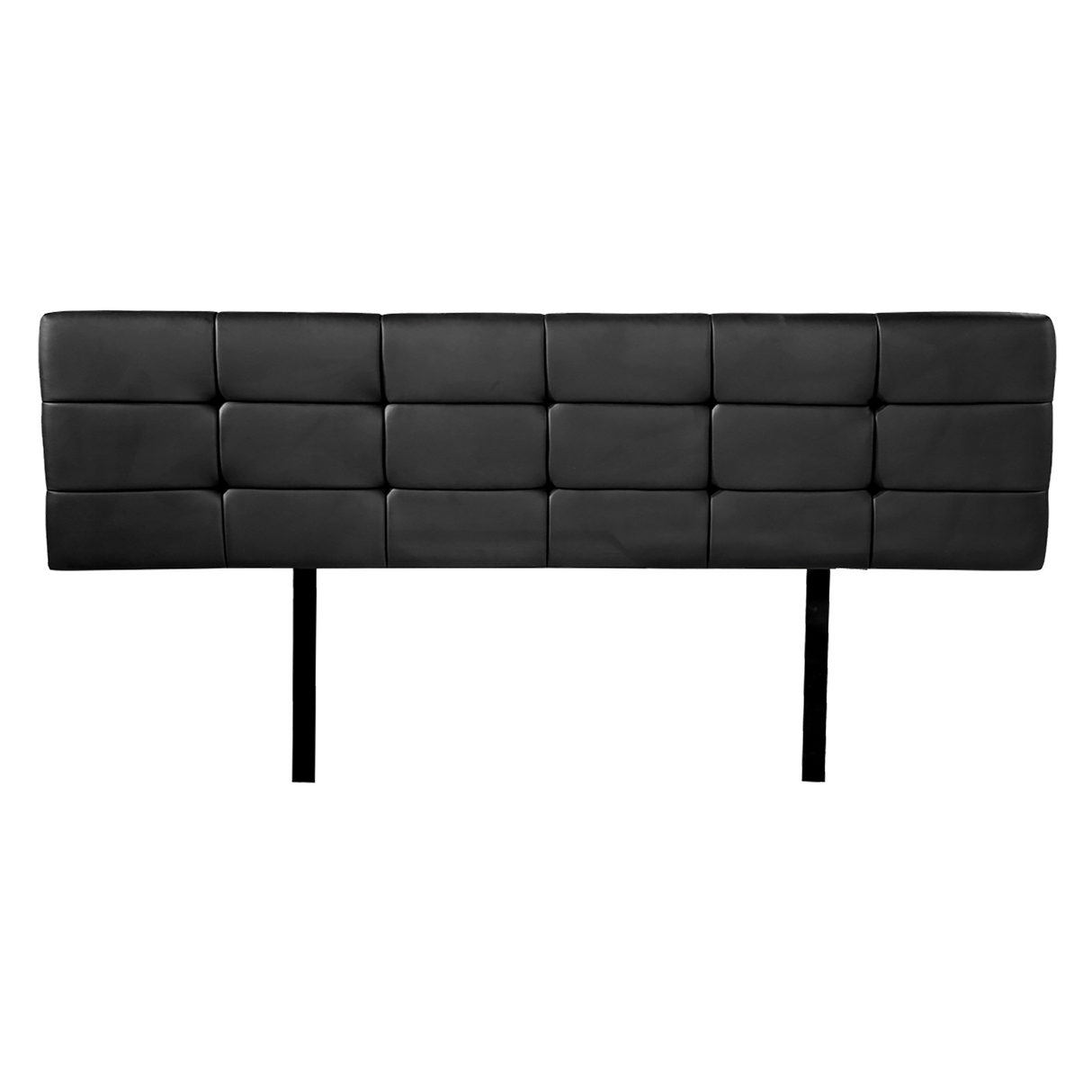 PU Leather King Bed Deluxe Headboard Bedhead - Black