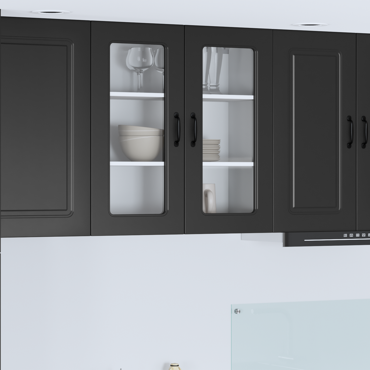 Dishwasher Panel Kalmar Black 80 x 31 x 80 cm Engineered Wood