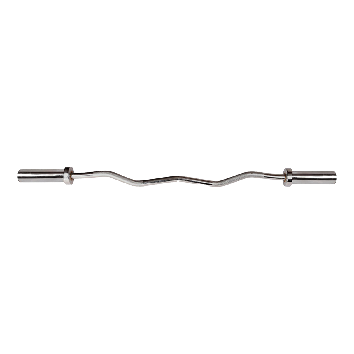 120cm Chrome Olympic EZ Curl Bar – Weightlifting Barbell for Home Gym Training