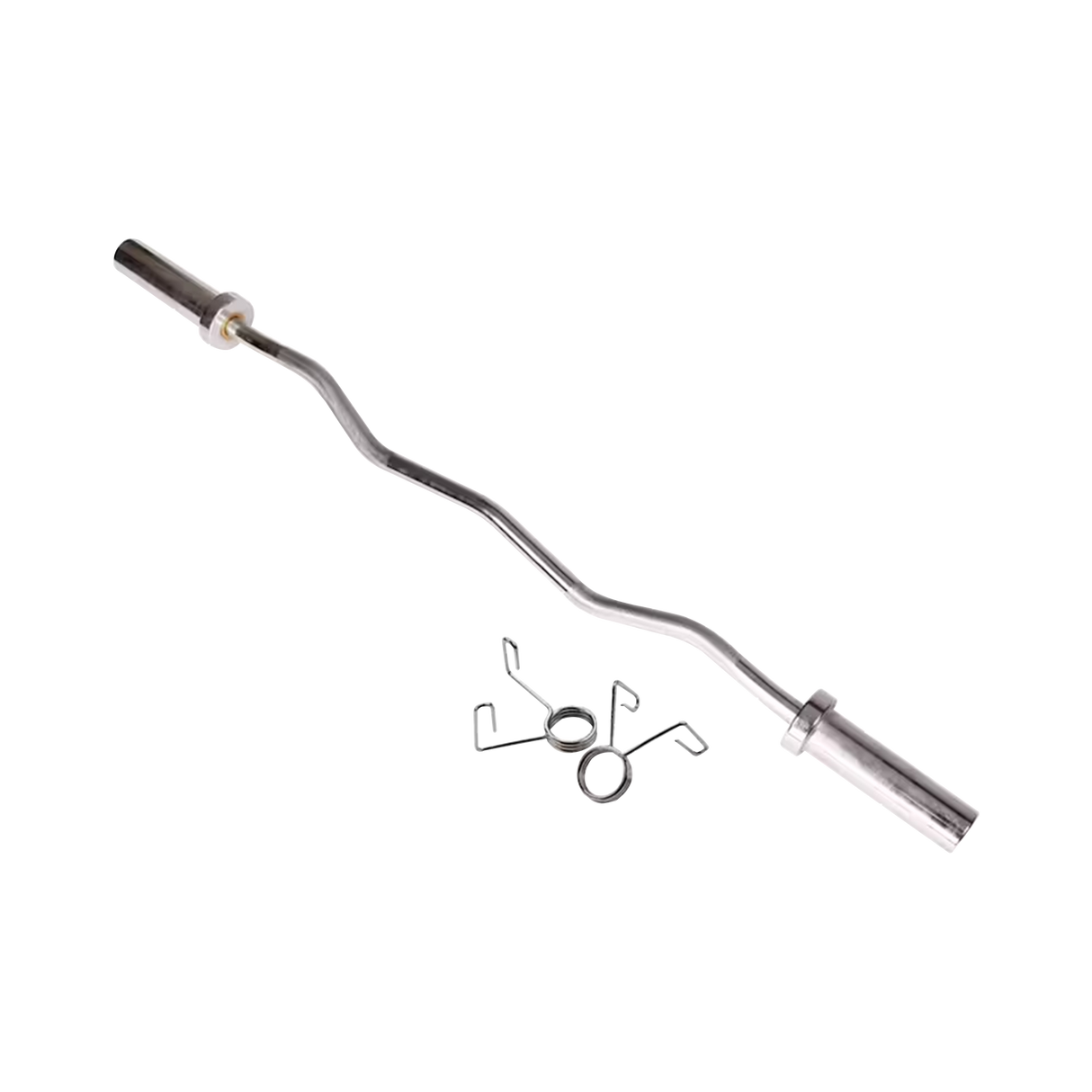 120cm Chrome Olympic EZ Curl Bar – Weightlifting Barbell for Home Gym Training