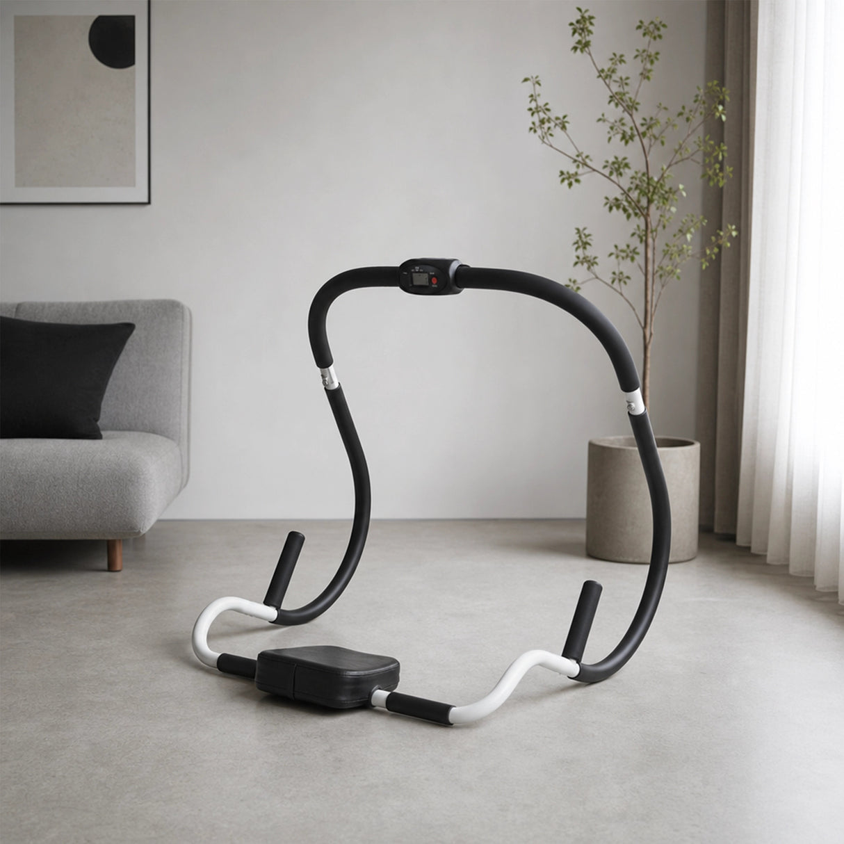 Ab Crunch Machine – Abdominal Exercise Roller with Digital Computer for Core Training