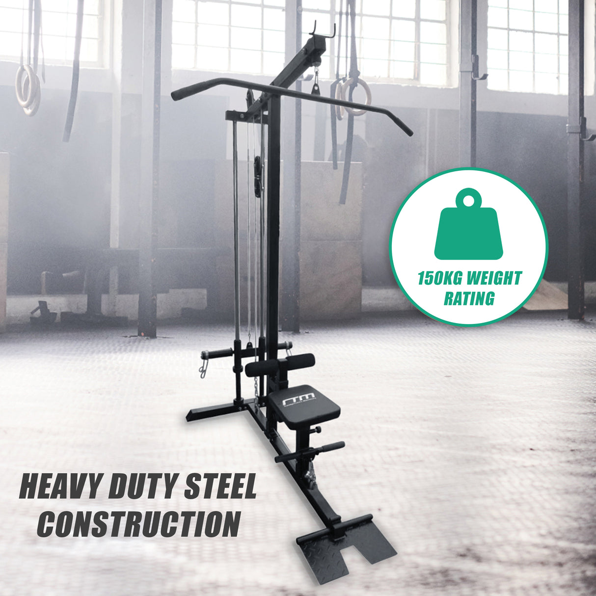 Lat Pulldown Low Row Fitness Machine – Home Gym Strength Trainer