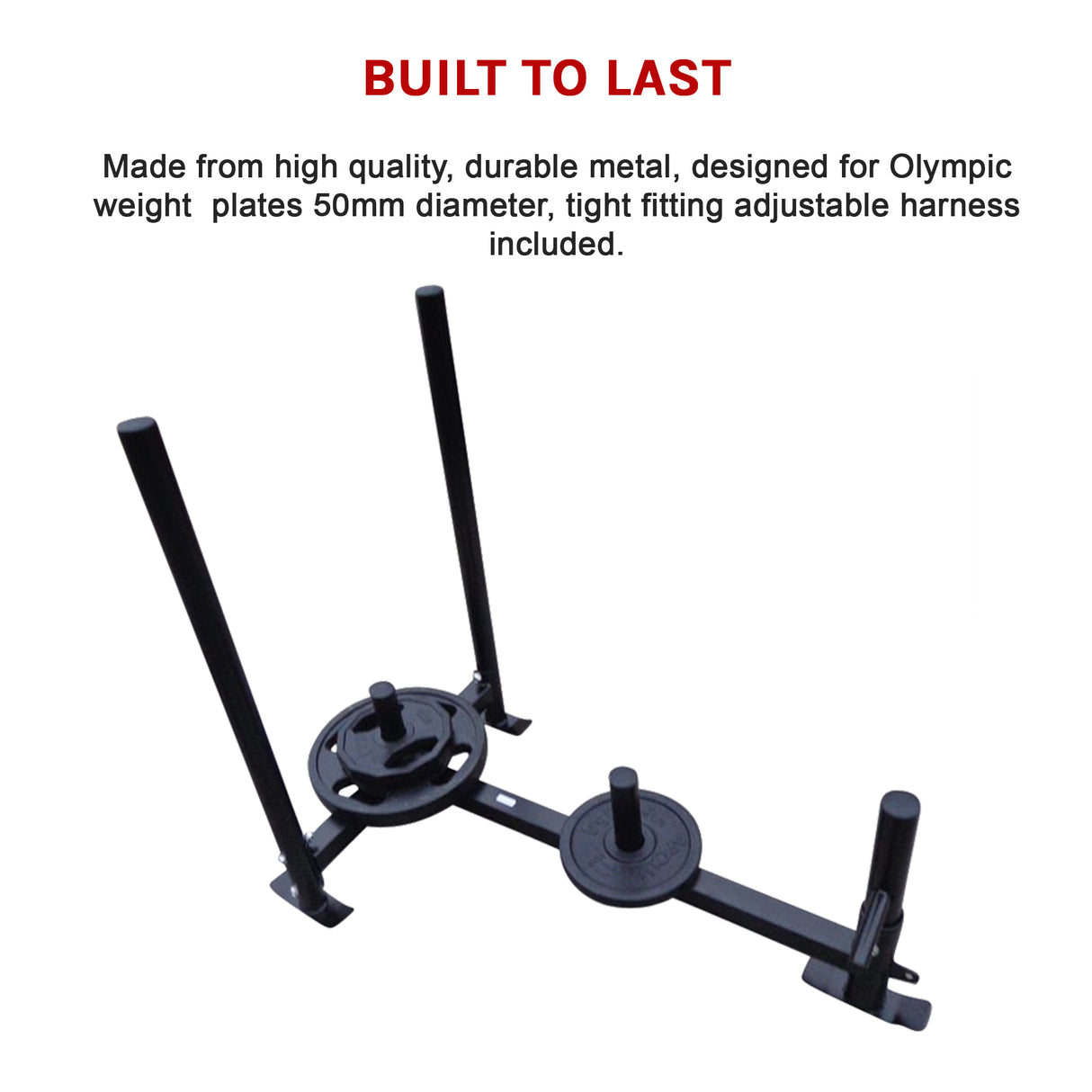 Heavy Duty Gym Sled with Harness