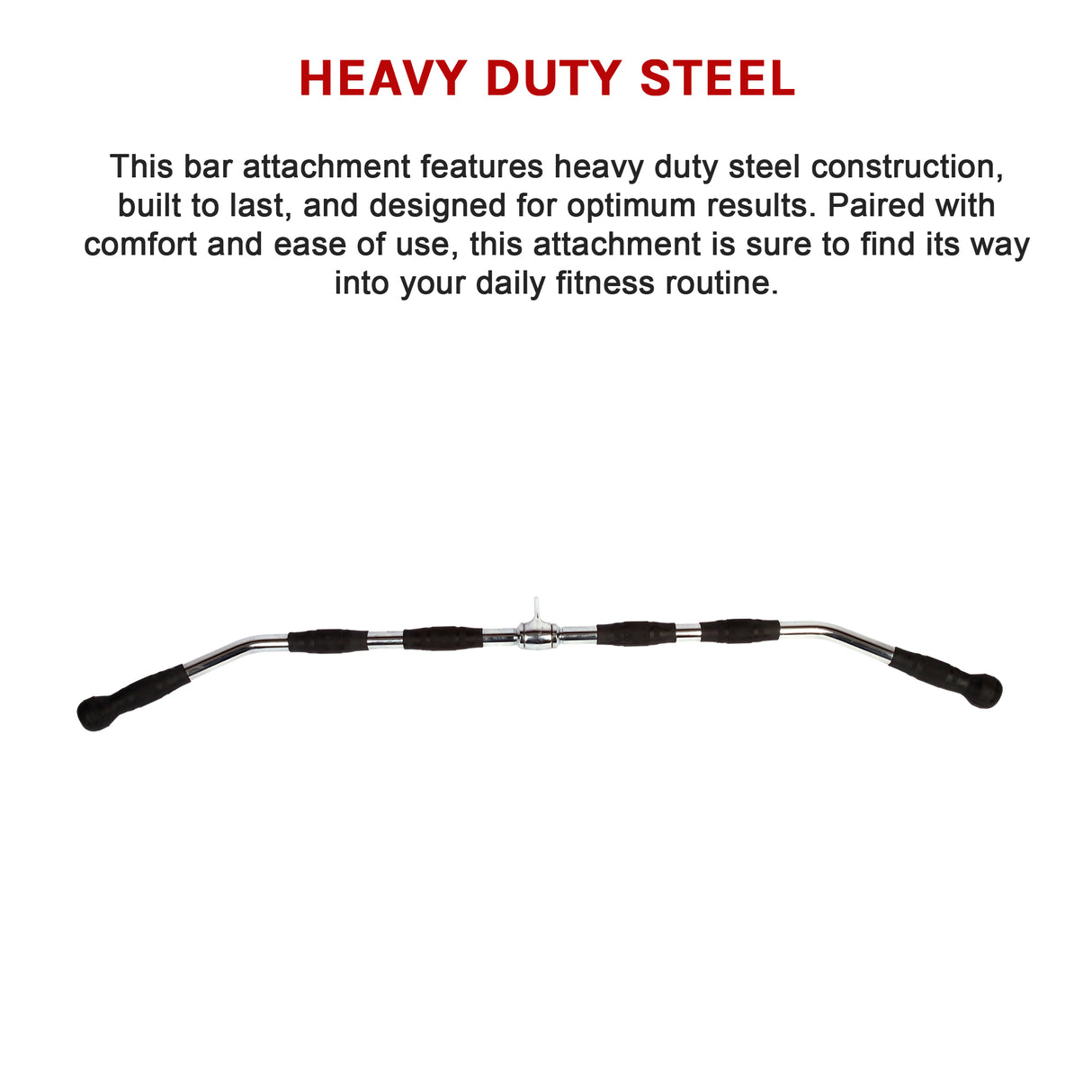 Randy & Travis Rubber-Coated Lat Pull-Down Bar Attachment
