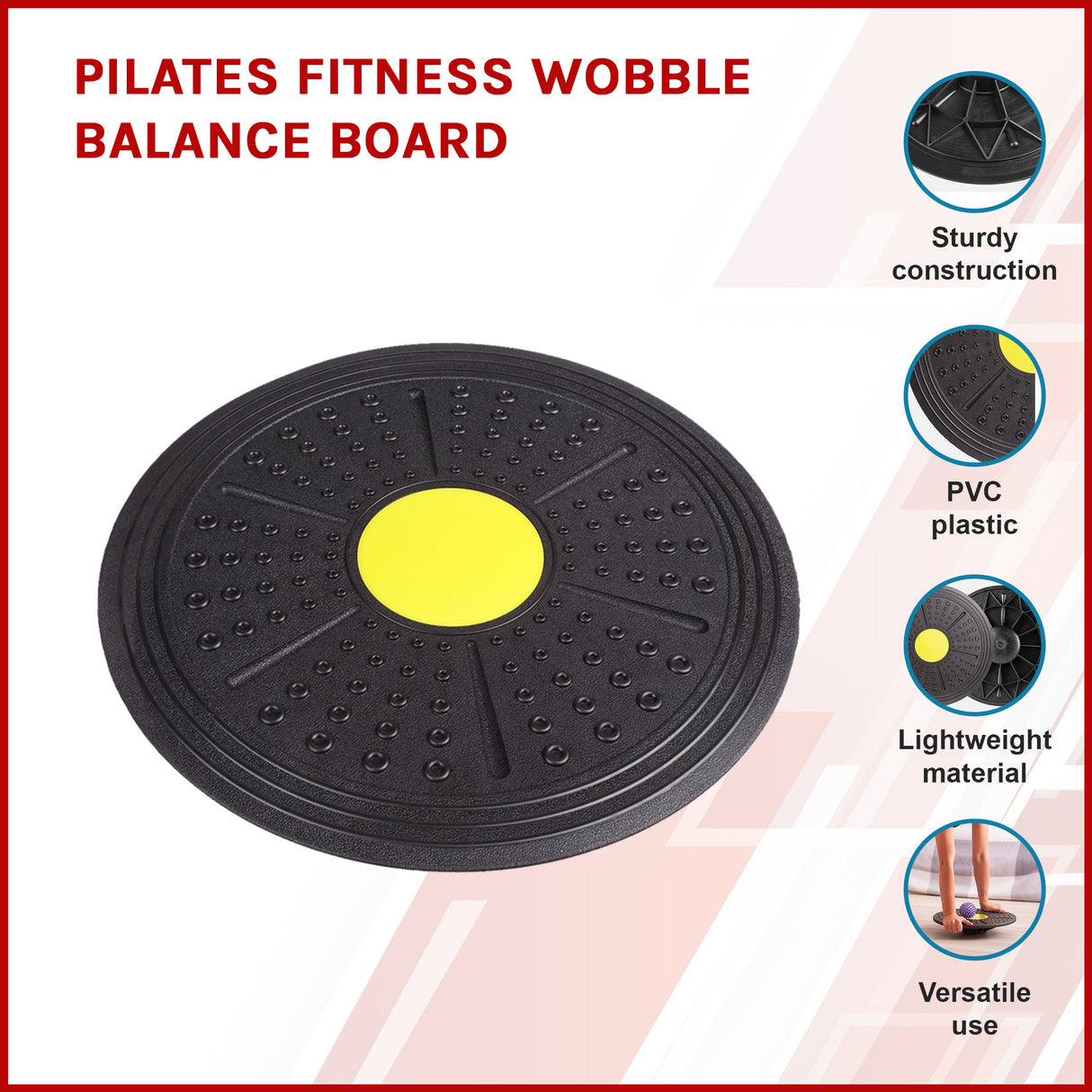 Pilates Fitness Wobble Balance Board for Core Strength Training