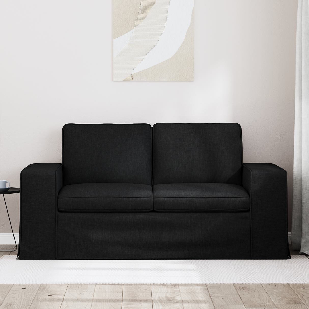 Sofa Black 162 x 80 x 82 cm Fabric
