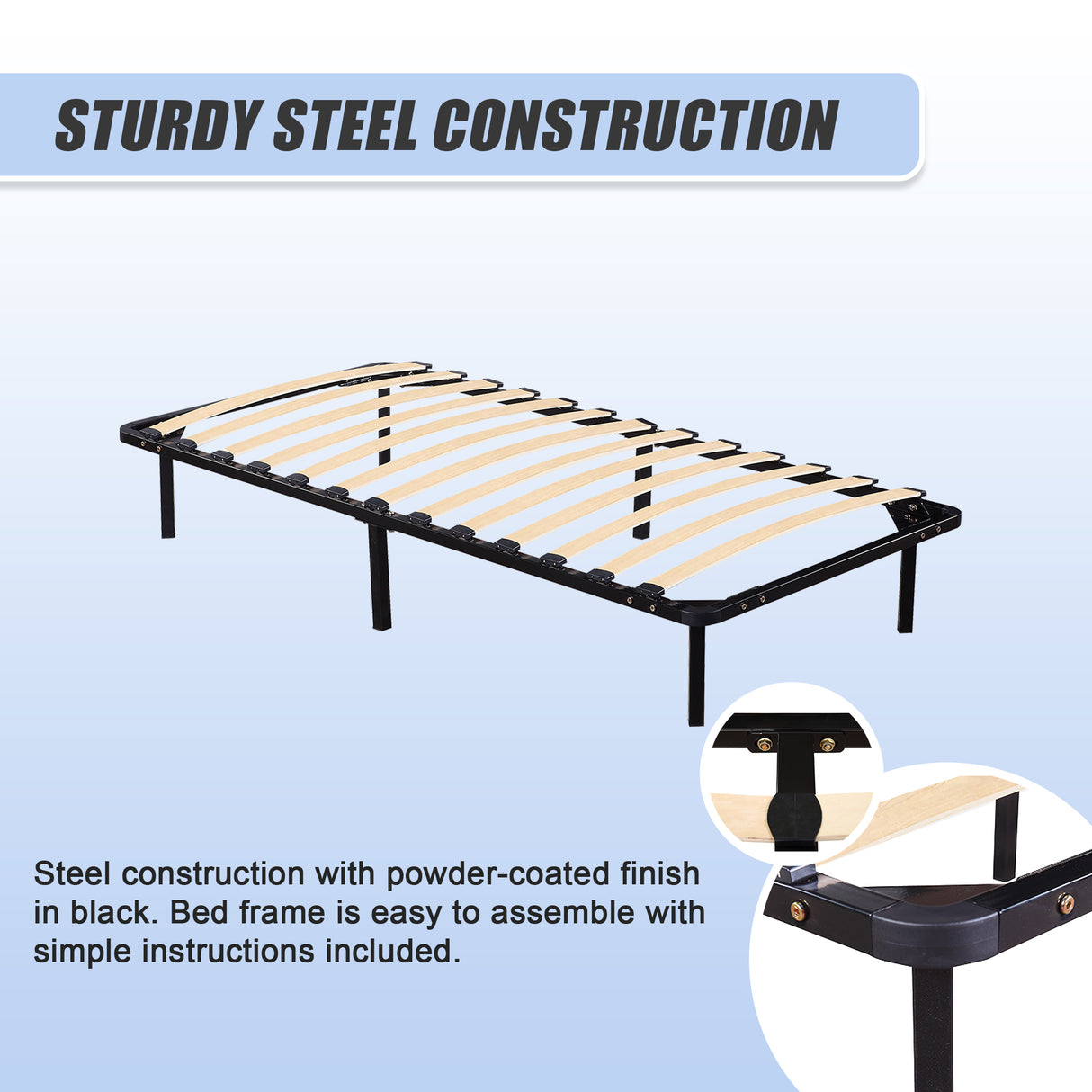 Single Metal Bed Frame - Bedroom Furniture