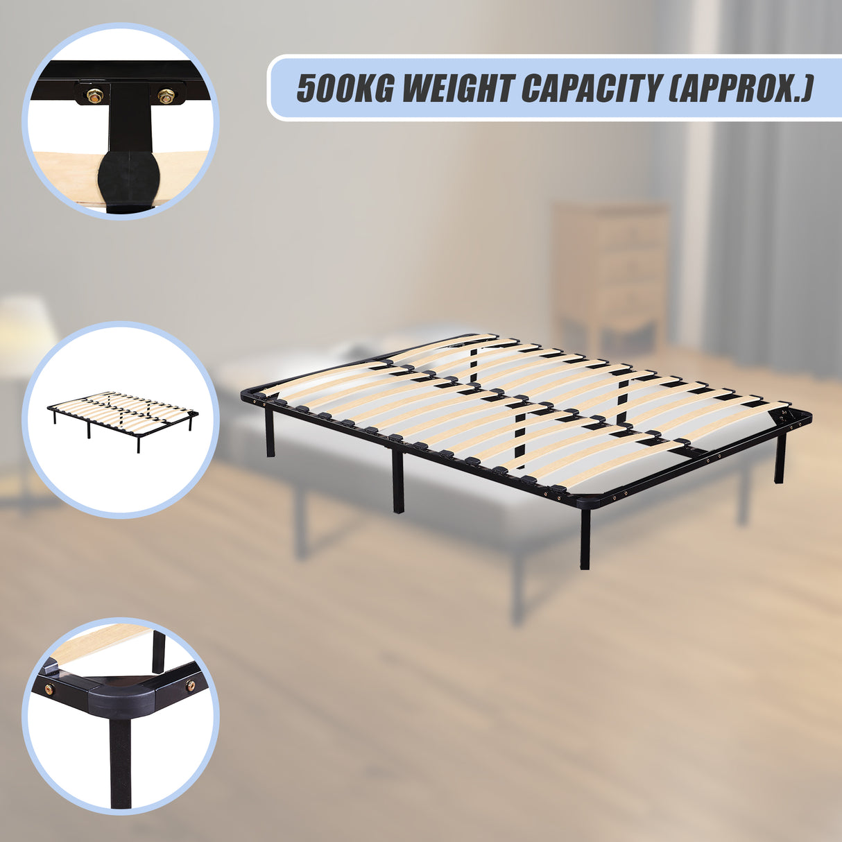 Double Metal Bed Frame - Bedroom Furniture