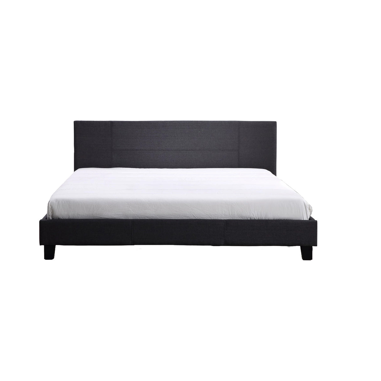 King Linen Fabric Bed Frame Grey