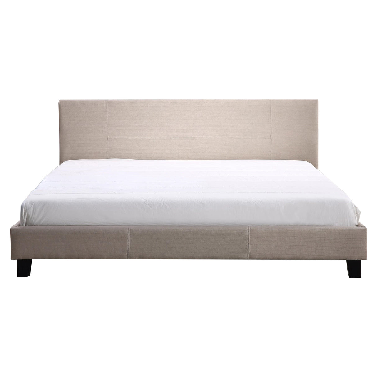 King Linen Fabric Bed Frame Beige
