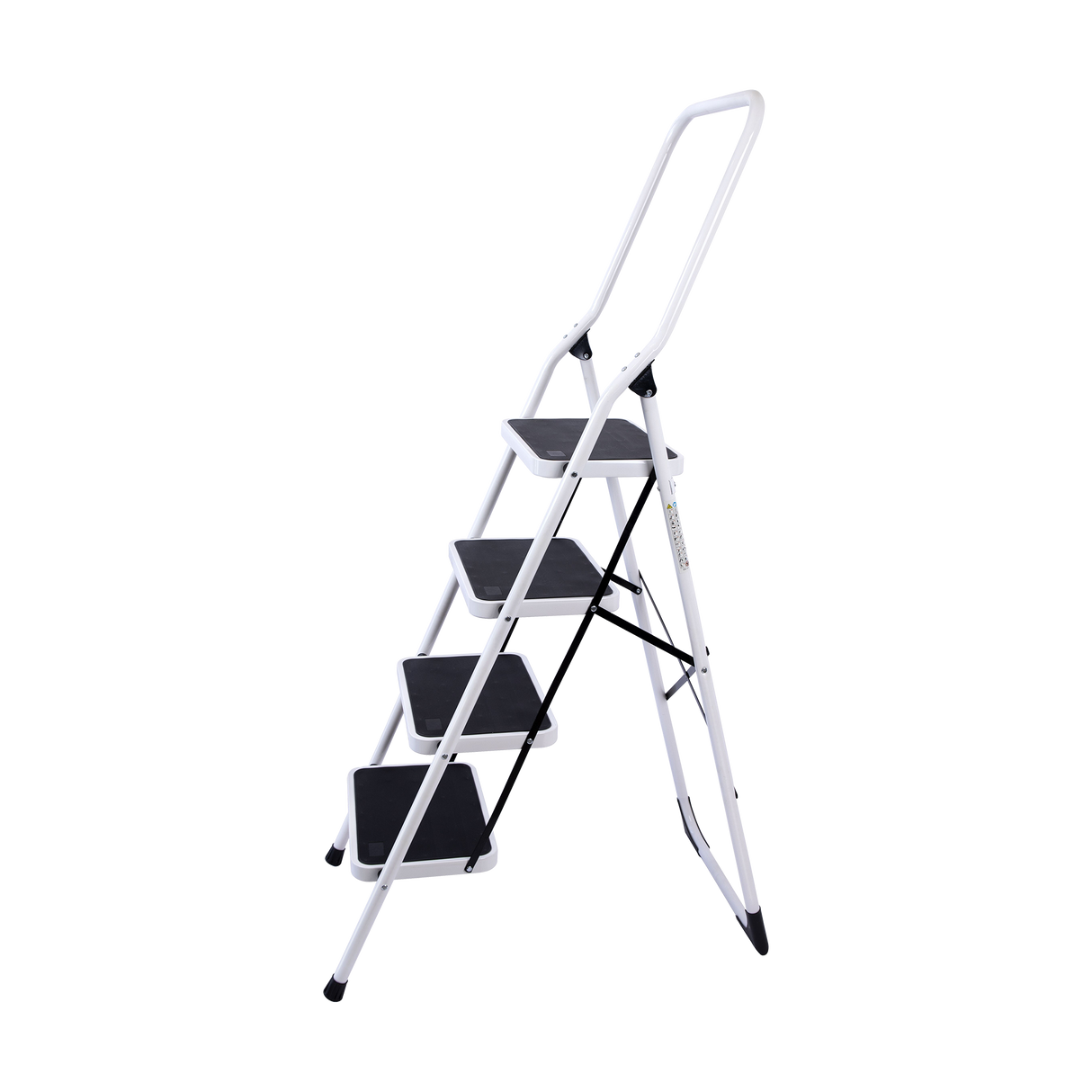 Foldable Non Slip 4 Step Steel Ladder