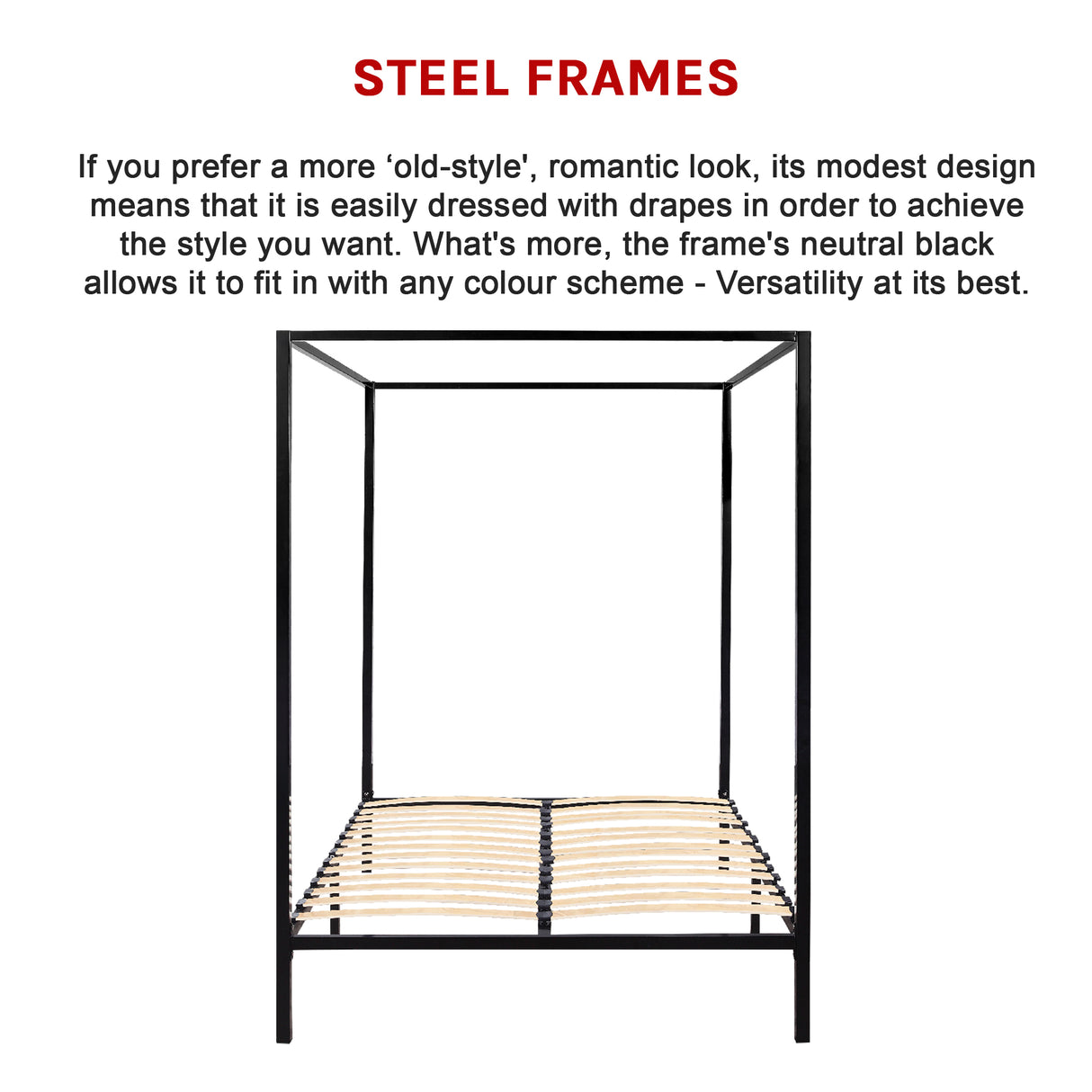 4 Four Poster Double Bed Frame