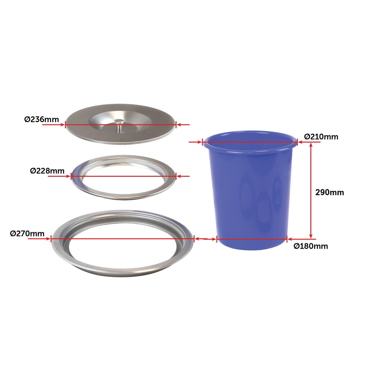 8L Concealed Benchtop Bin