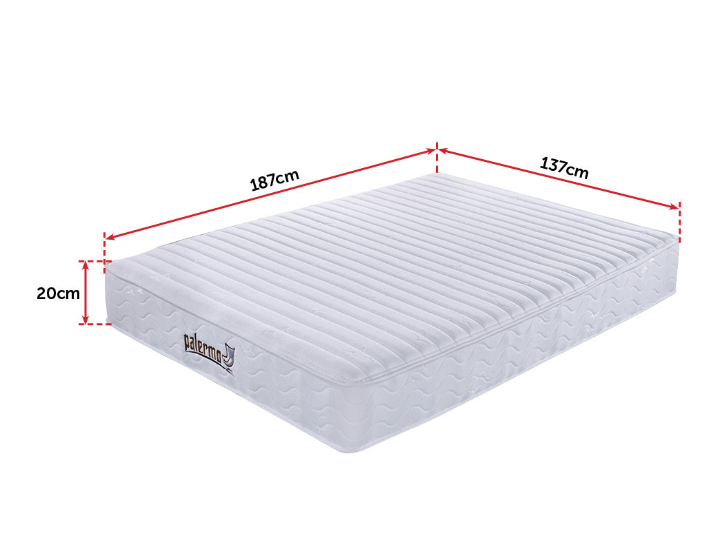 Contour Encased Coil Double Mattress – Hybrid Support with CertiPUR-US® Certified Foam Comfort Layers