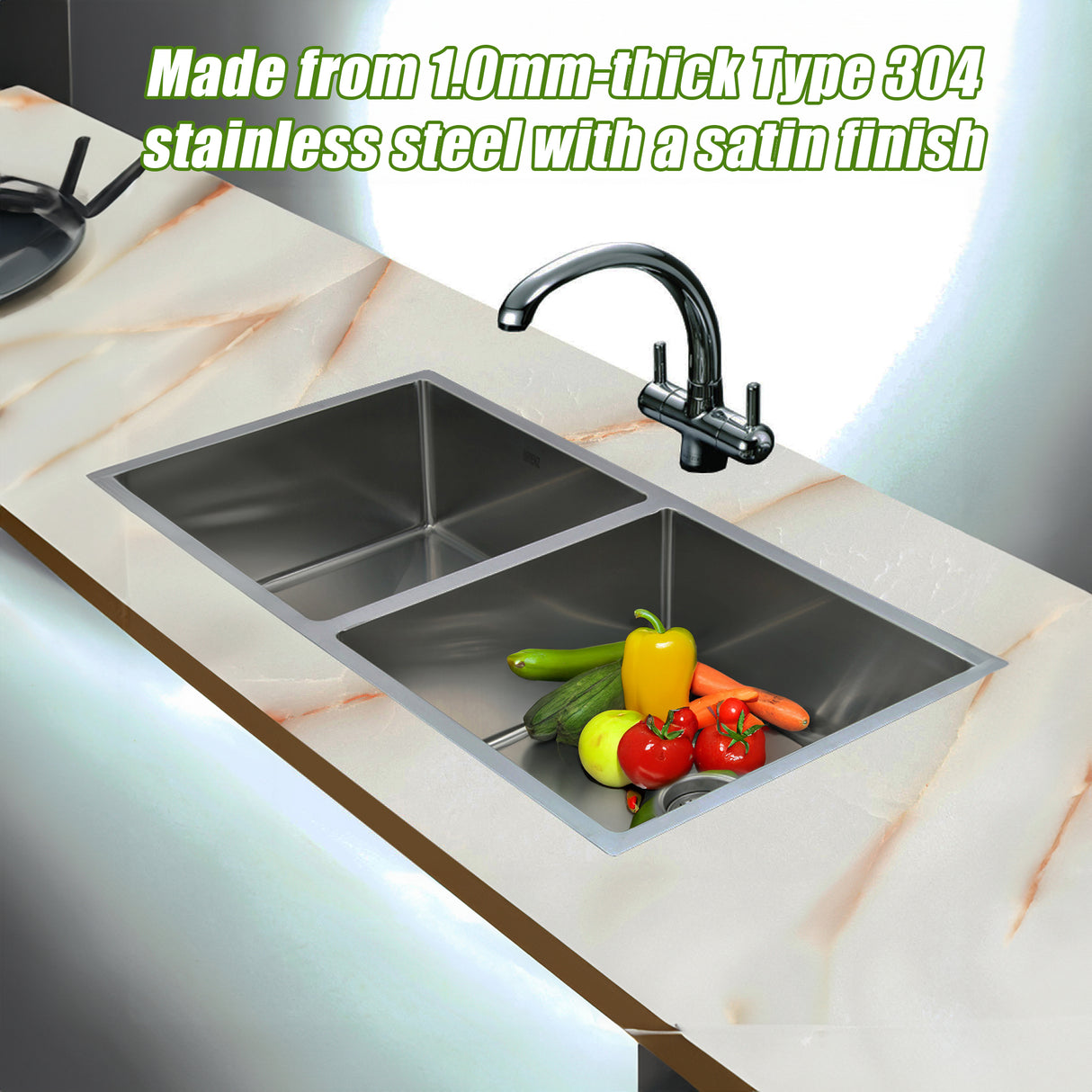 Stainless Steel Sink - 865 x 440mm