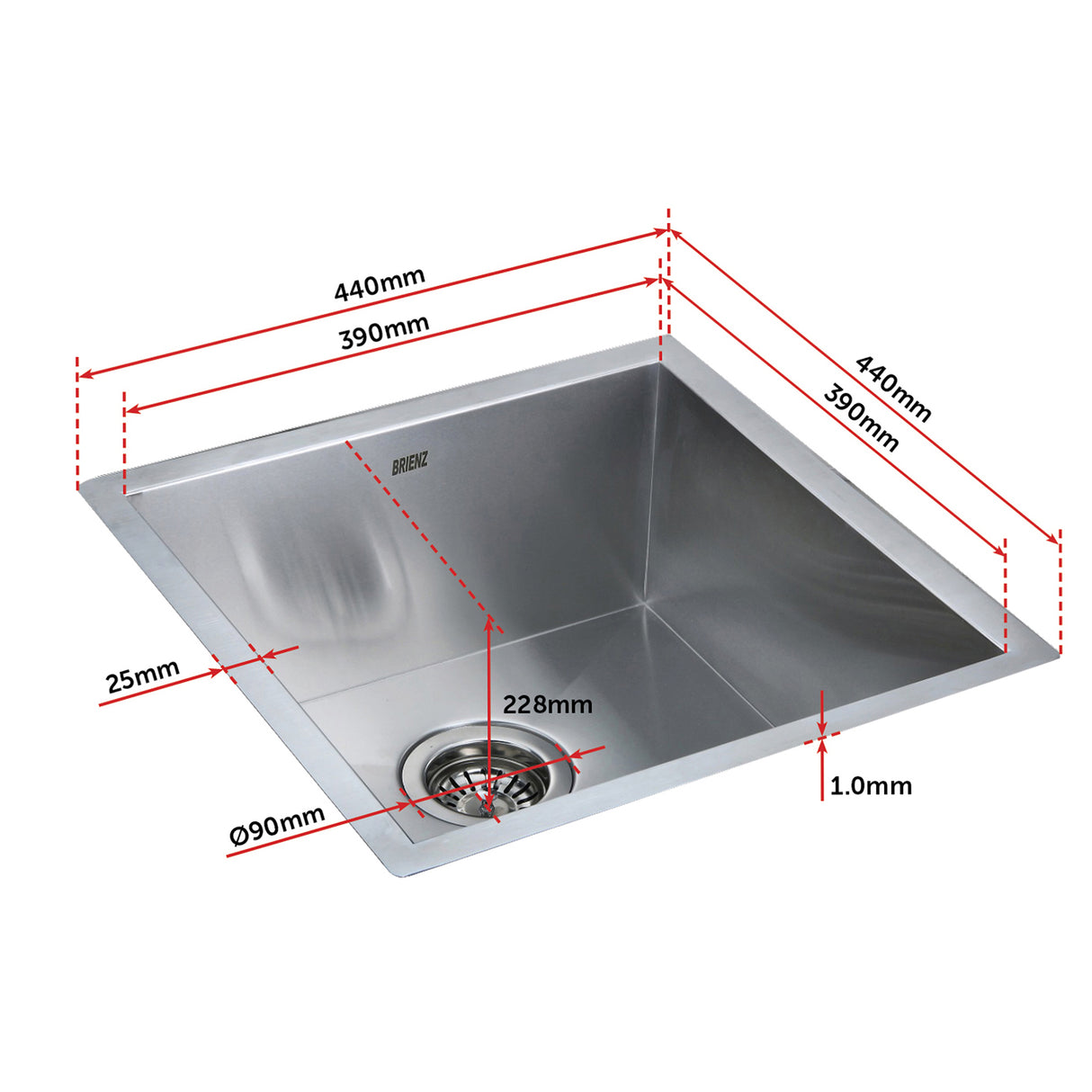 Stainless Steel Sink - 440 x 440mm