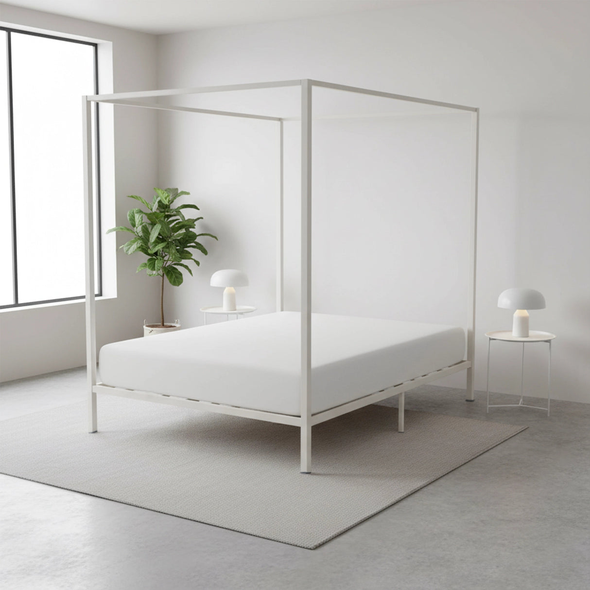4 Four Poster Queen Bed Frame