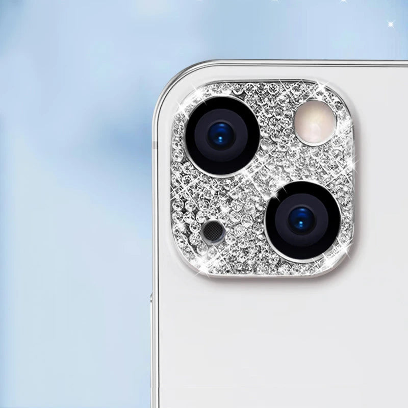Diamond Metal Camera Lens Protector Glass For iPhone 11 14 15 Pro Max Plus 13 12 Mini Plus Full Cover Camera Lens Protector Case