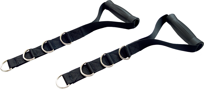 2x Adjustable Nylon Cable Handles – Home Gym Attachment for Strength Training
