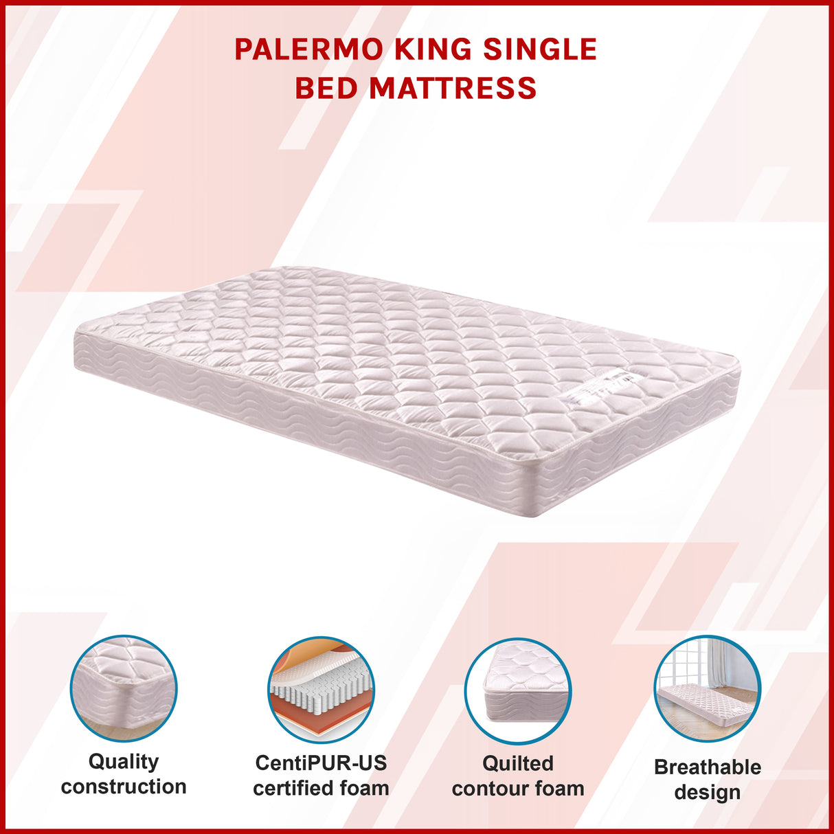 PALERMO King Single Bed Mattress