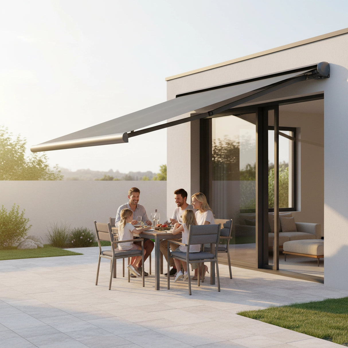 Heavy Duty Full Cassette Motorised Awning - 4.0m x 3.0m