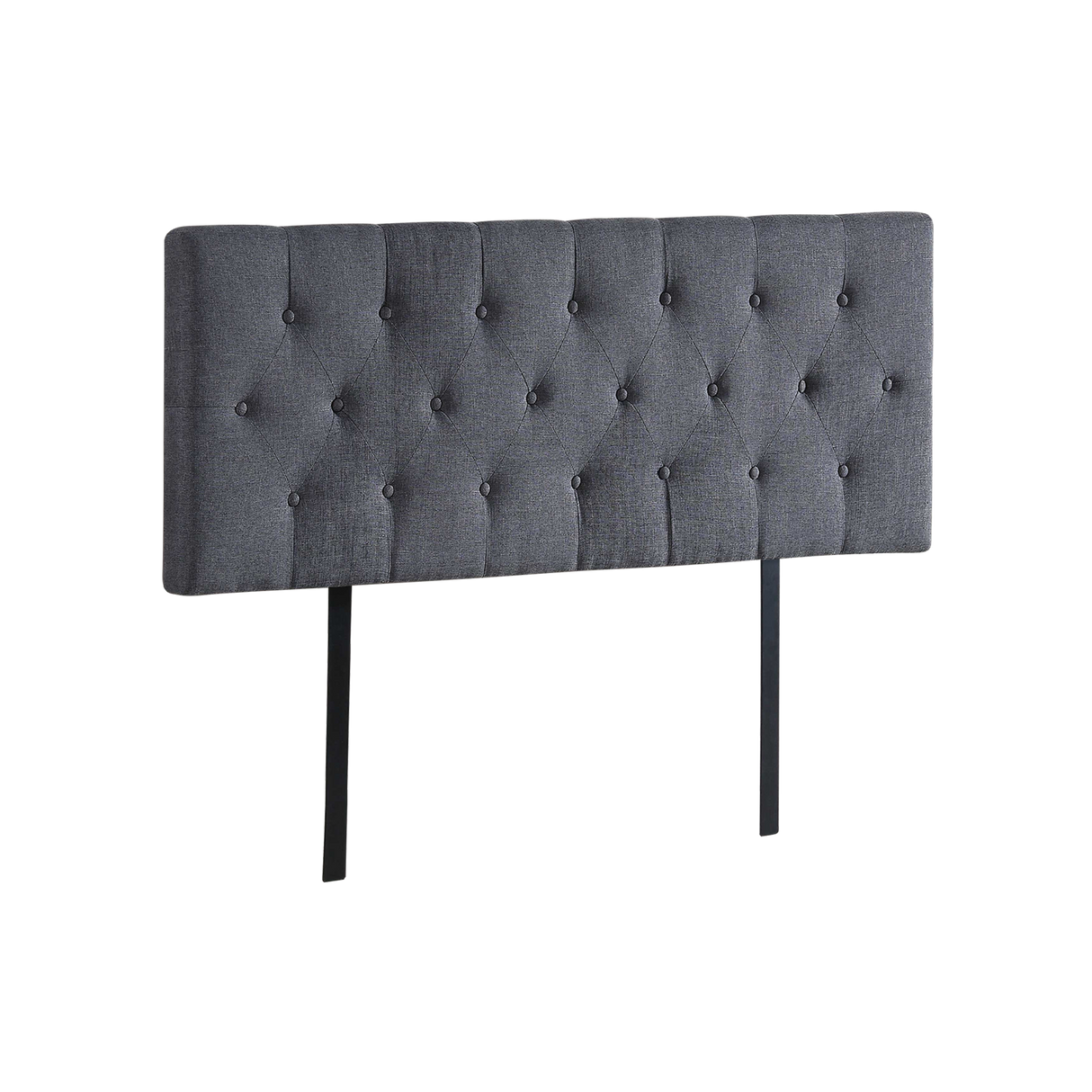 Linen Fabric Double Bed Deluxe Headboard Bedhead - Grey