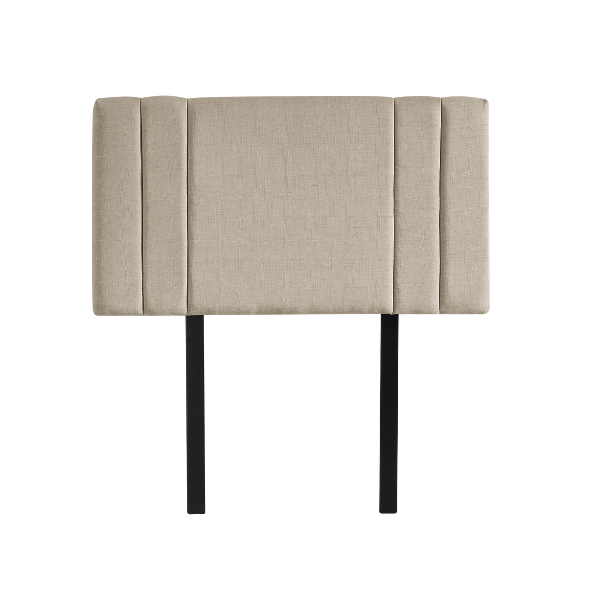 Linen Fabric Single Bed Deluxe Headboard Bedhead - Beige
