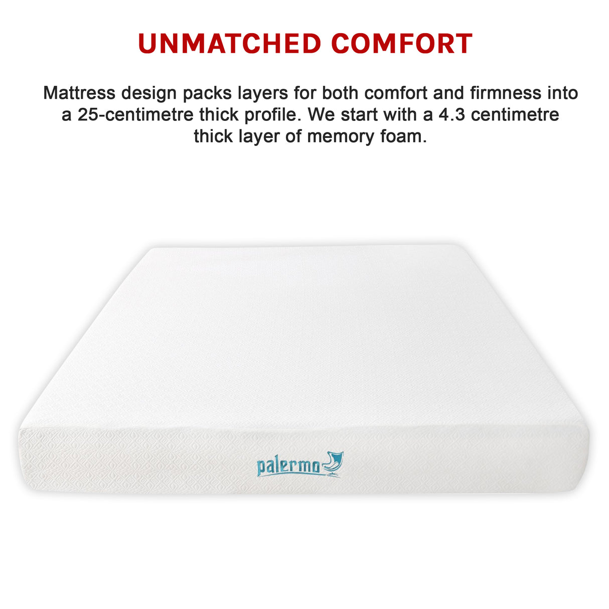 King 25cm Gel Memory Foam Mattress – Dual-Layered Comfort with CertiPUR-US® Certified Foam