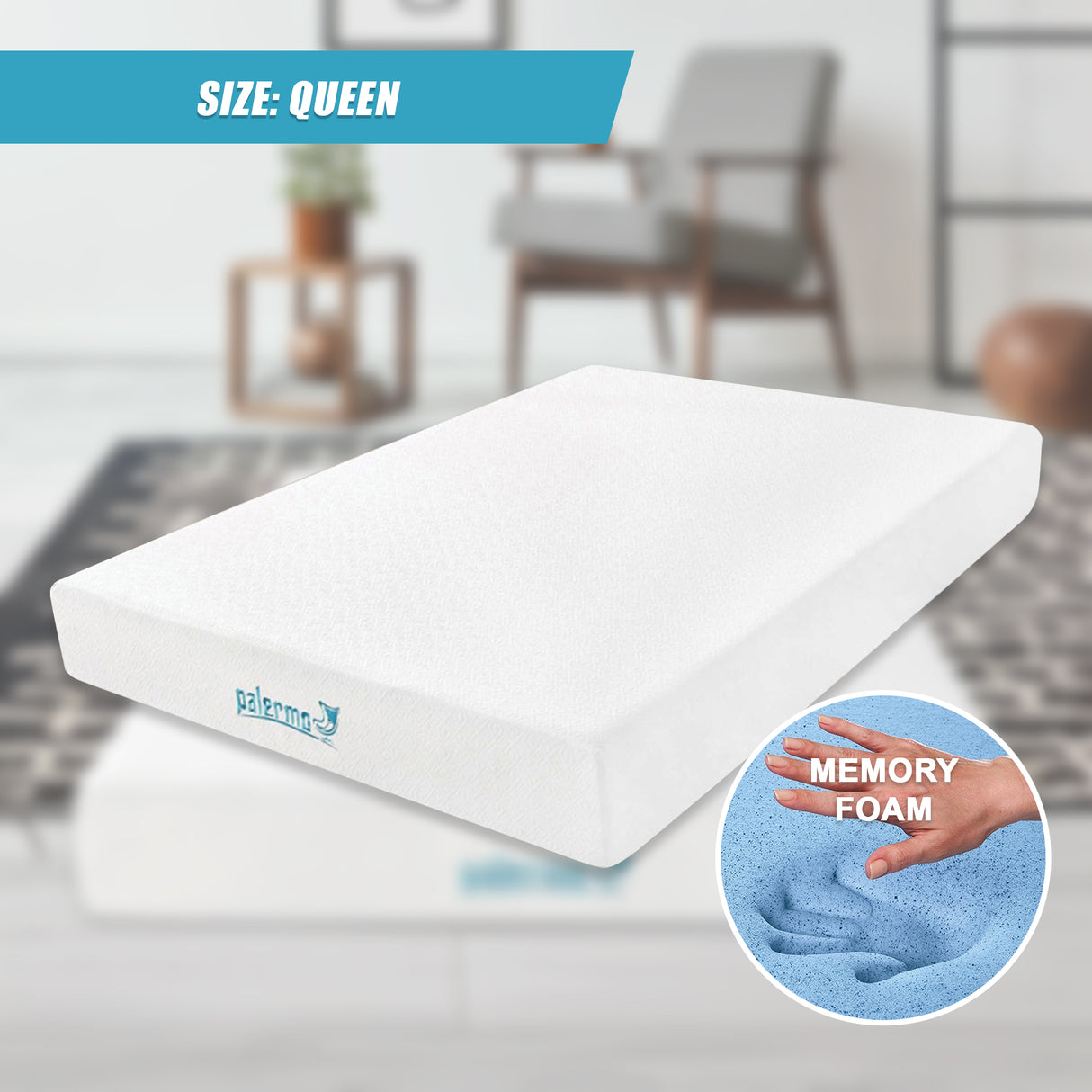 Queen 25cm Gel Memory Foam Mattress – Dual-Layered Comfort with CertiPUR-US® Certified Foam