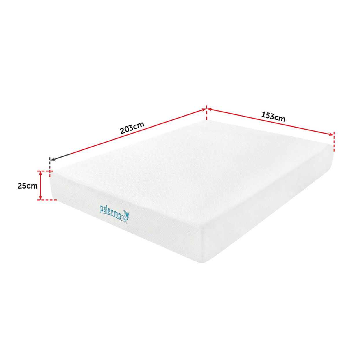 Queen 25cm Gel Memory Foam Mattress – Dual-Layered Comfort with CertiPUR-US® Certified Foam